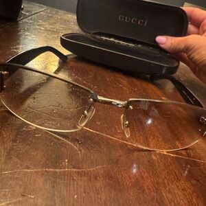 Gucci GG 1799/S Rimless Eyeglasses – Non-Prescription – Made in Italy –